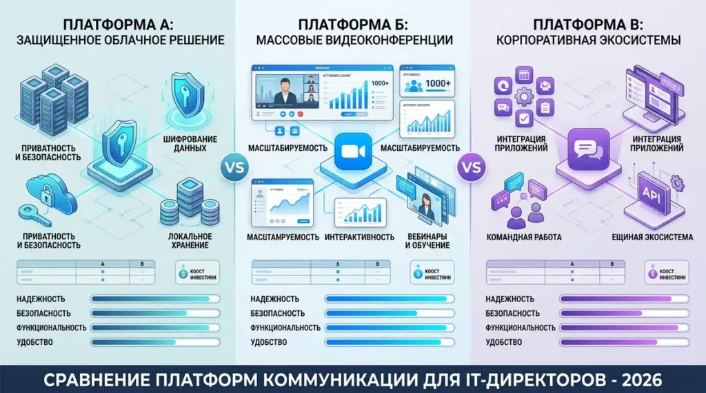 Сравнение NextCloud Talk, Zoom и Microsoft Teams в 2026 году
